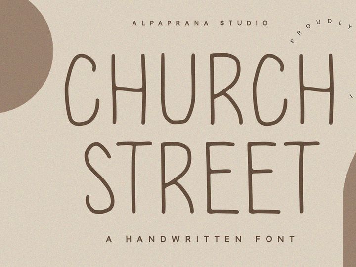 Chruch Street - Handwritten Font