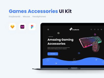PC Games Accessories Landing Page UI Kit