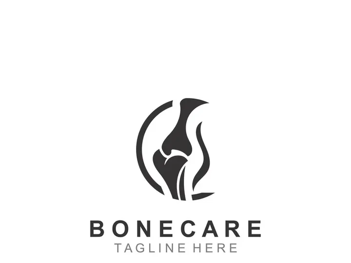 Bone care logo, Minimalist joint bone design Illustration orthopedic template