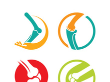 Joint bones vector logo design for orthopedic clinics and diagnostic centers