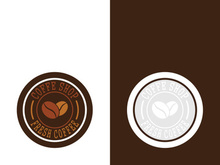 Coffee bean icon vector illustration template