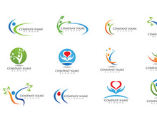 Healt life leaf logo vector