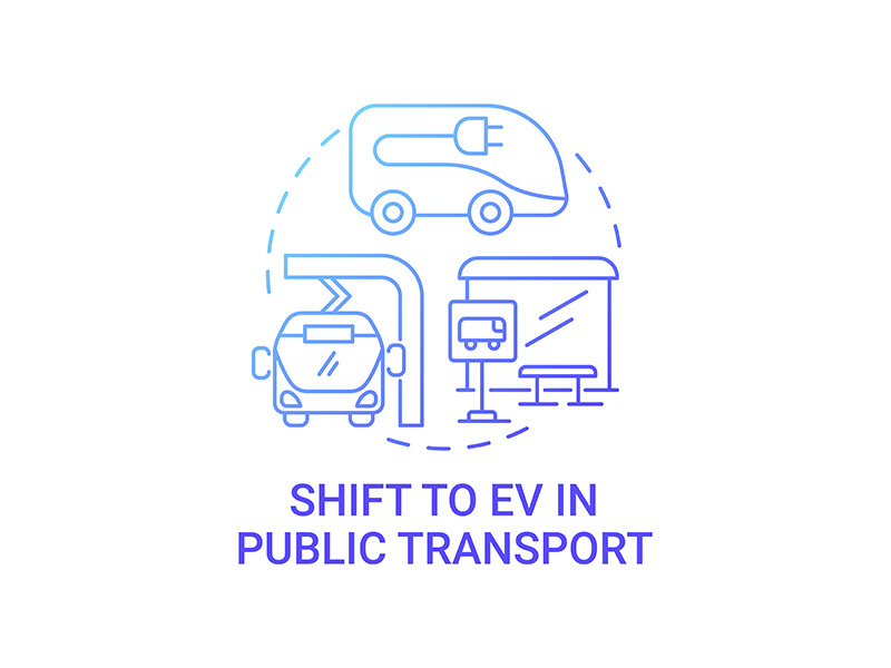 Public transport future concept icon.