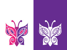 Butterfly logo icon vector design illustration