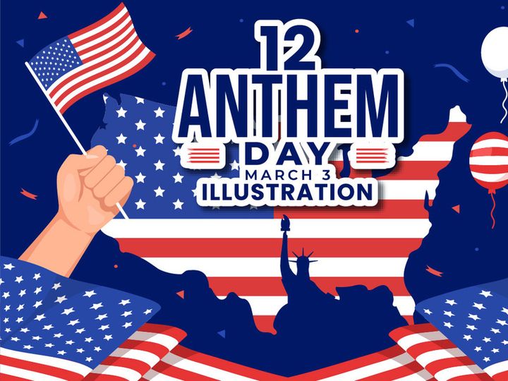 12 National Anthem Day Illustration