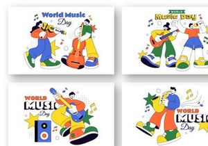10 World Music Day Illustration