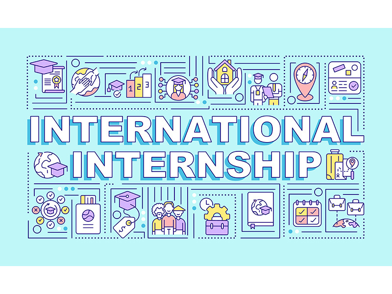 International internship word concepts banner