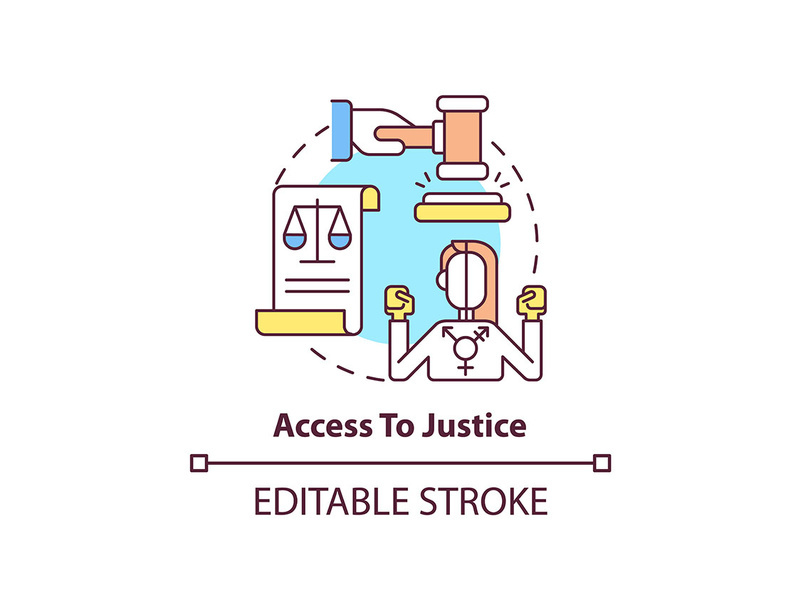 Access to justice concept icon