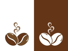 Coffee bean icon vector illustration template