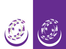 Fresh lavender flower logo vector flat design