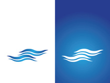 Wave beach vector illustration design logo