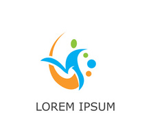 People active abstract logo business and healthy design vector template