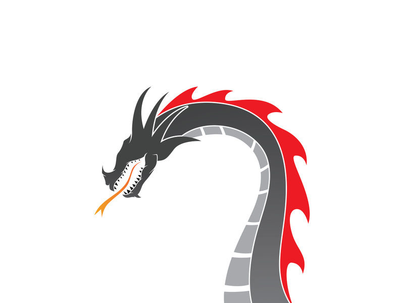 Dragon illustration icon design template vector