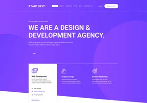 Startuply Agency landing page
