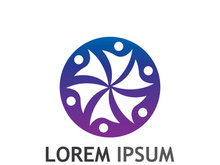 People social community logo design with creative idea