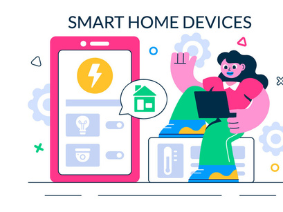 10 Smart Home Devices Illustration