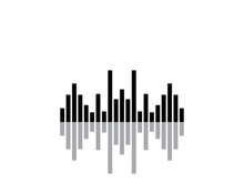Equalizer Sound waves vector illustration design template