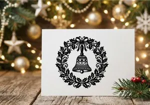 Christmas Bell with Wreath for Holiday Celebration and Festive Decor