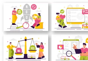 13 NGO or Non Governmental Organization Illustration