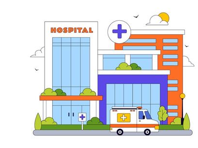 10 Hospital Building Illustration