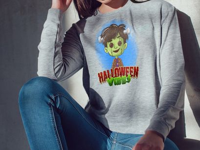 Halloween Vibes Png, Halloween PNG, kids halloween PNG, Halloween Sublimation