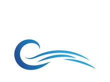 Water wave icon vector template logo