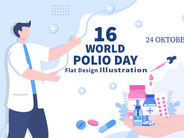 16 World Polio Day Background Vector Illustration preview picture