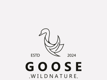 Animal Goose bird nature logo with modern style inspiration. premium design preview picture