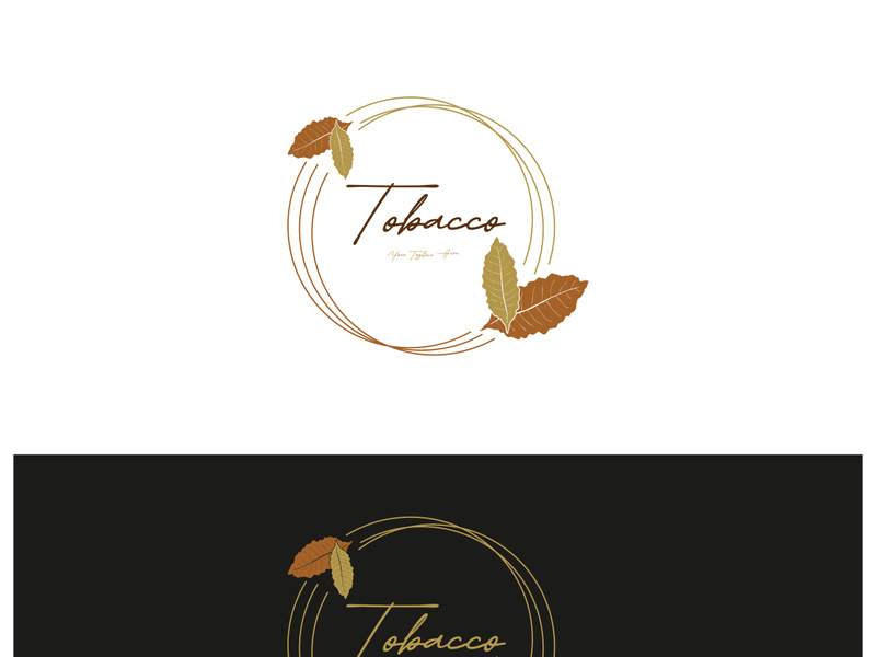 tobacco leaf logo,tobacco field and tobacco cigarette logo .With easy and simple editing.