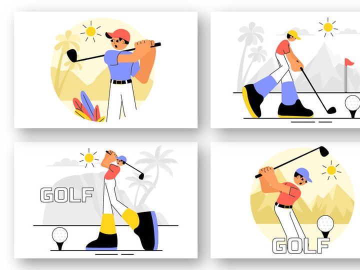9 Golf Sport Illustration