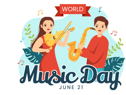14 World Music Day Illustration by denayuneep ~ EpicPxls
