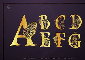 Free Vintage Floral Letters