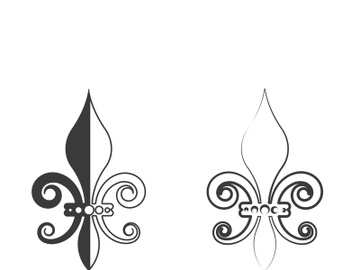 Fleur de lis vector icon design preview picture