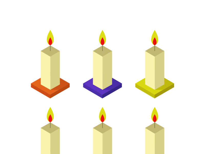 isometric candle