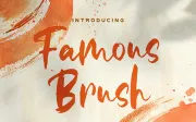 Famous Brush - Textured Brush Font