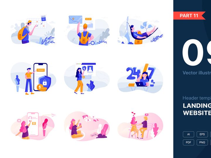 [Part 11] Website illustrations set