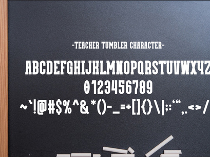 Teacher Tumbler - Condensed Slab Serif