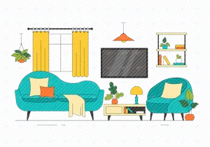 10 Living Room Illustration