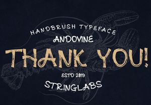 Andovine - Handbrush Typeface
