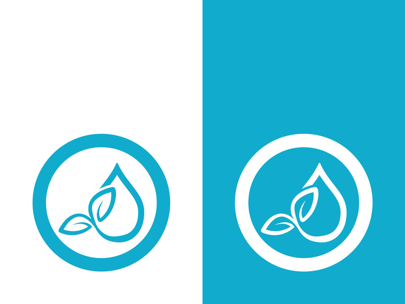 Background water drop logo icon vector illustration