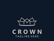 Premium style crown logo vintage abstract symbol. Royal king icon. Modern luxury brand element sign. Vector illustration