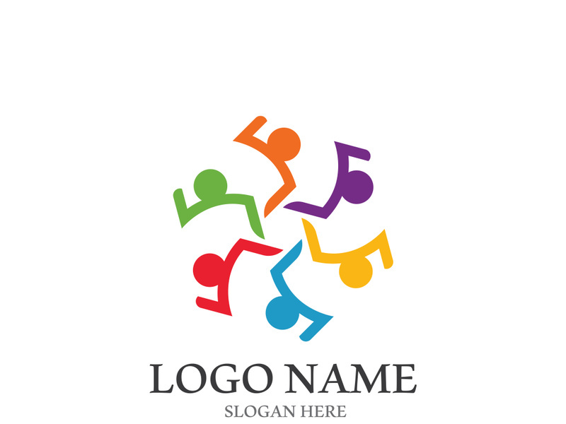 Community, network and social icon design template