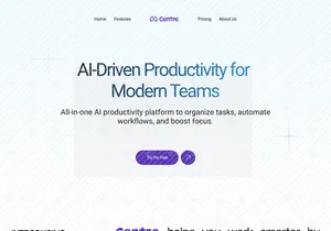 Centre - SaaS AI-Assisted Productivity Tools Landing Page