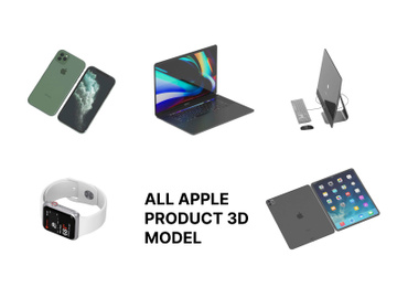 3D model. Apple all product preview picture