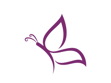 Beauty Butterfly Logo vector template preview picture