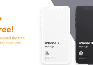 (Free) iPhone X - Clean Mockup for Sketch