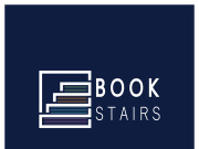 book stairs logo, or library for bookstores, book companies, publishers, encyclopedias, libraries, education, digital books, vectors