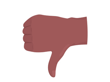 Sign of disapproval semi flat color vector hand gesture preview picture