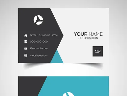 10 Double-sided creative and modern business card template. Vector illustration