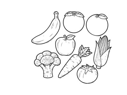 Fresh harvest vegetables fruits flat design vector illustration